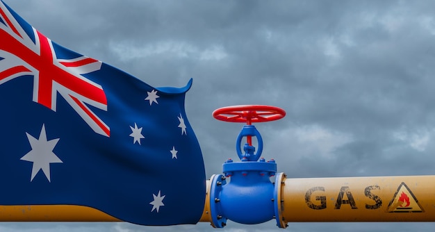 Válvula de gas de Australia en el gasoducto principal Australia Pipeline