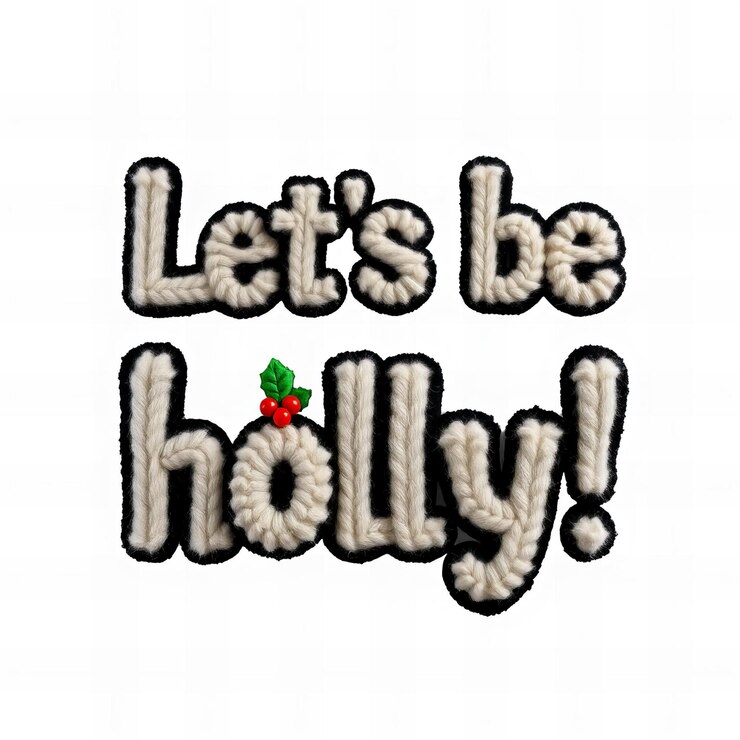 Foto vamos a ser la tipografía de holly hecho a punto