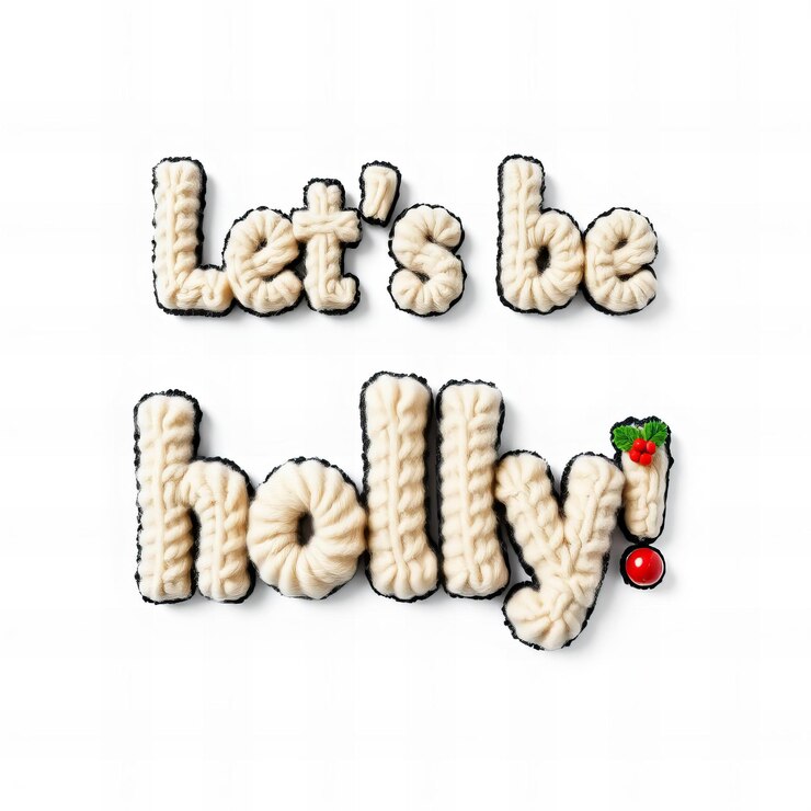 Foto vamos a ser la tipografía de holly hecho a punto