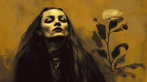 Vampire weibliche Vampire gotischer Hintergrund Halloween Bild