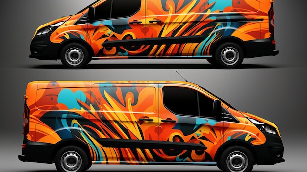 "Van Car Decal Wrap Vector Design für die Firma"