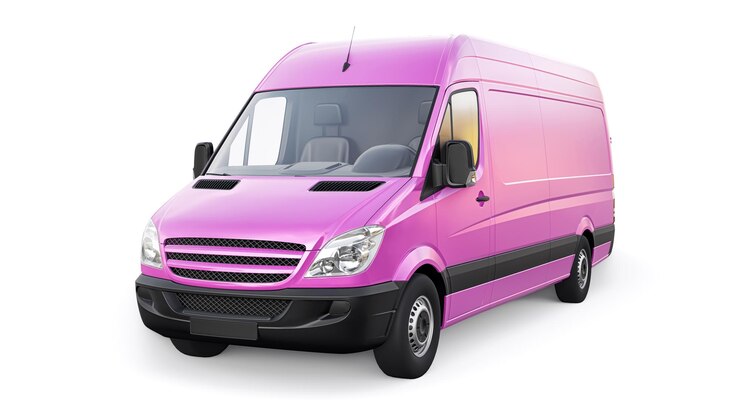 Foto van comercial rosa de tamanho médio em um fundo branco um corpo em branco para aplicar suas inscrições de design e ilustração 3d de logotipos