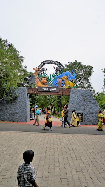 VandalurTamilnaduIndia04 de octubre de 2022 Parque infantil del Parque Zoológico Arignar Anna AAZP