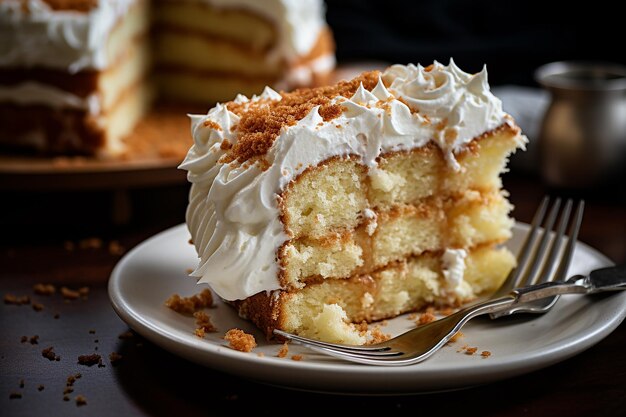 Foto vanille-kuchen-scheibe mit glasur-fotografie-tapeten