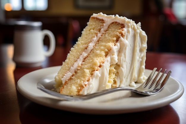 Vanillekuchen mit Schnitt-Food-Fotografie-Tapeten