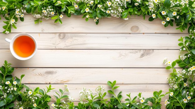 El vapor de felicidad aromática se eleva señalando el comienzo de su día con el delicioso aroma del té