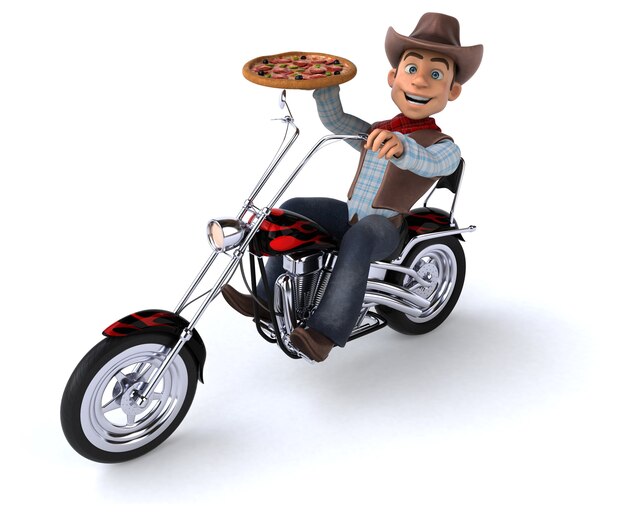 Vaquero divertido - Ilustración 3D