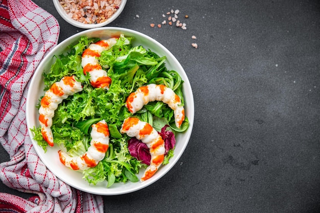 vara de caranguejo salada refeição comida lanche na mesa cópia espaço comida fundo rústico vista superior