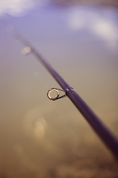 Vara de pesca, anel de linha de pesca