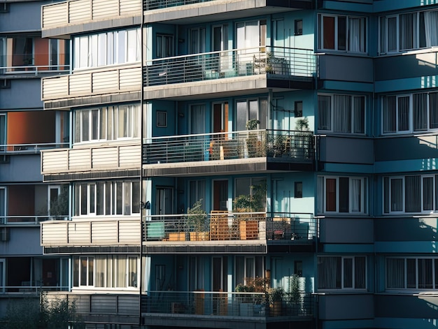 Varandas comuns de edifícios residenciais