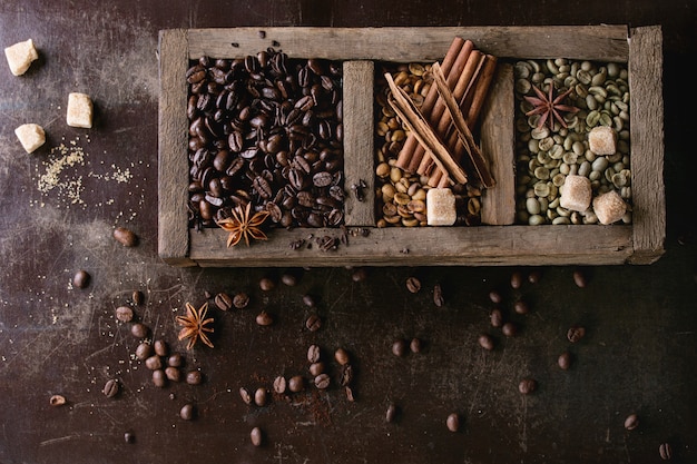 Variación de los granos de café