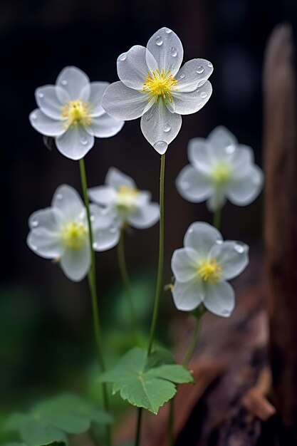 Varias flores silvestres de colores vibrantes minimalistas sesión de fotos realista