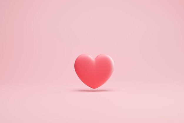 Varias formas de corazón para transmitir el amor con su corazón para un feliz Día de San Valentín 3d renderización