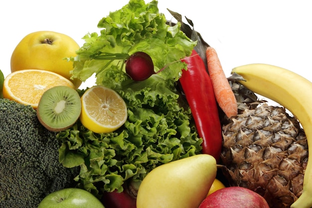 várias frutas e legumes