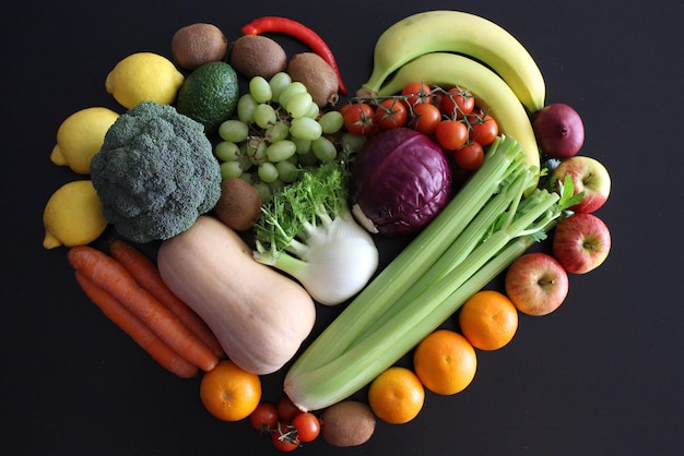 Varias frutas y verduras