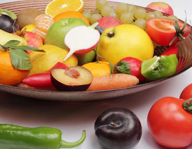 Varias frutas y verduras