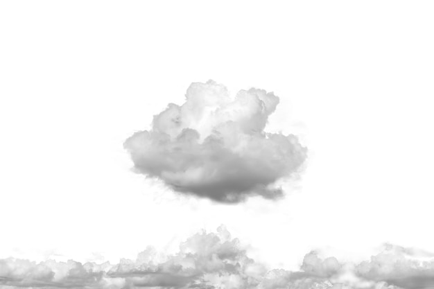 Varias nubes aisladas sobre un fondo transparente