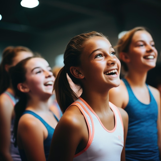 Varias personas haciendo ejercicio en un gimnasio