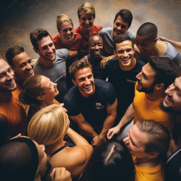 Varias personas haciendo ejercicio en un gimnasio