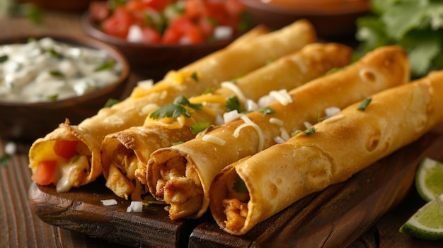 una variedad de alimentos, incluidas tortillas tortillas y una ensalada