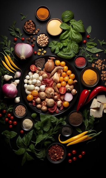 Una variedad de alimentos saludables para una alimentación limpia UHD Wallpaper