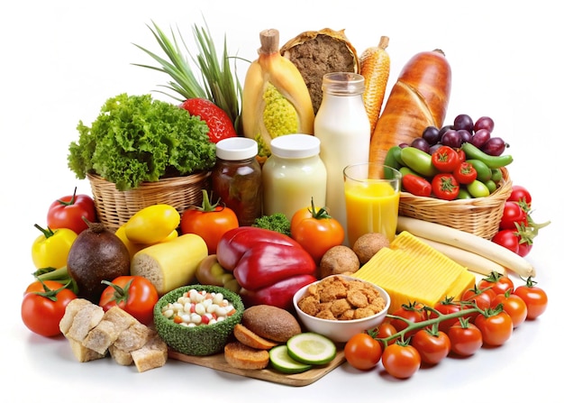 Variedad de alimentos saludables