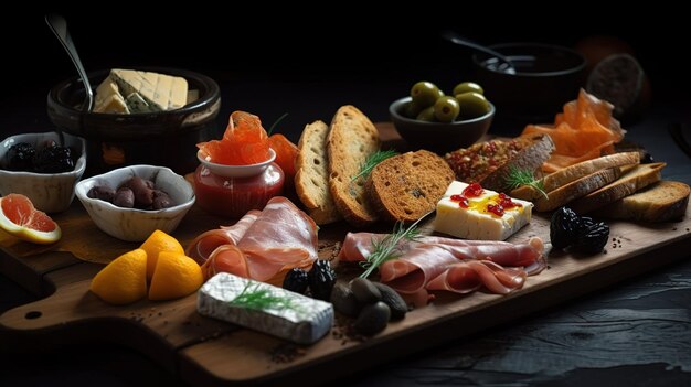 Variedad de platos en la mesa