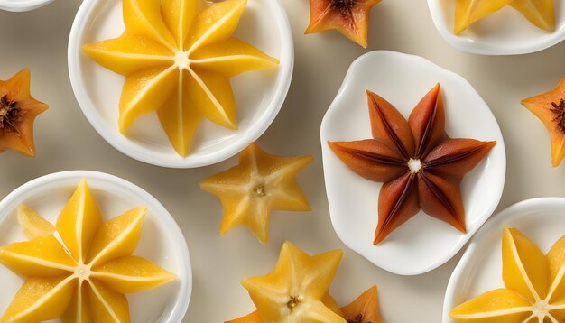 Foto una variedad de postres se muestran en una mesa