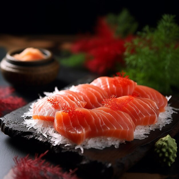 una variedad de sushi en una mesa con otros sushi