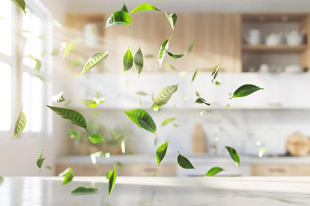 Una variedad de variedades de té de hierbas en cuencos con flores secas, especias y hojas de té