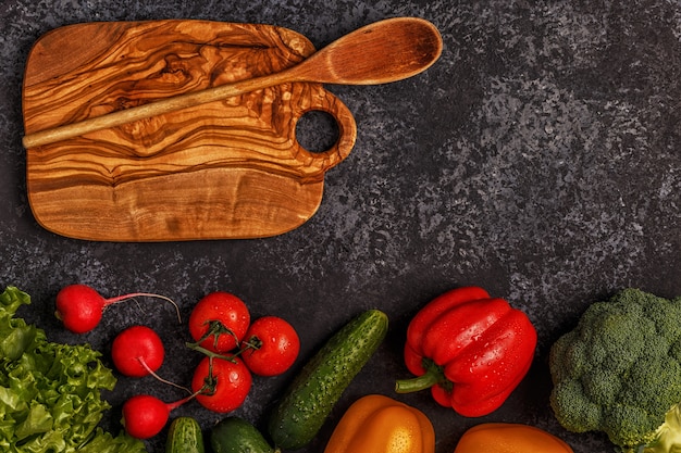 Variedad de verduras para cocinar