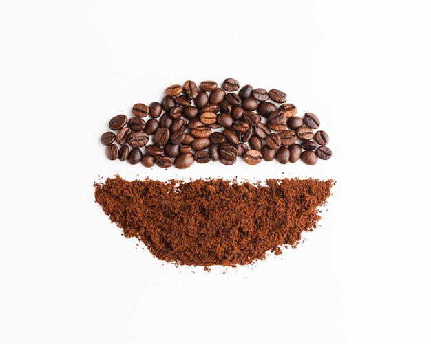 Variedade de café torrado orgânico