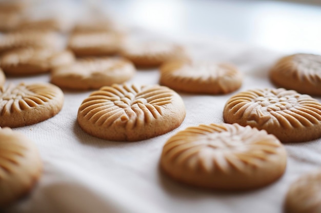 Variedade tentadora de biscoitos apresentados em um fundo branco limpo, ideal para vários conceitos culinários