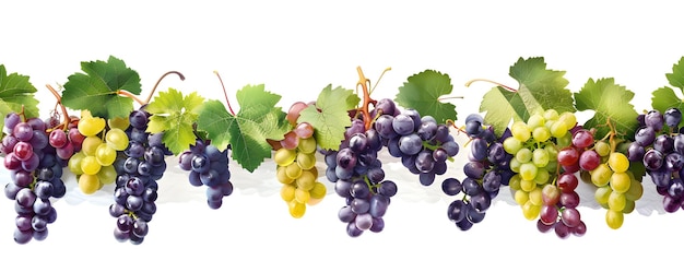 Variedades de uvas uvas bandeira uvas de fundo uvas de vinho uvas frescas uvas de Vinho 3D