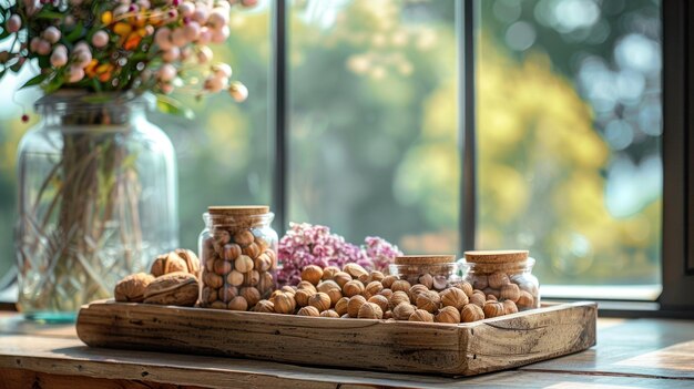 Foto variedades de nueces diferentes tipos de nueces explorando el mundo diverso de nueces desde almendras y nueces hasta nueces y pistachos llenos de nutrientes de sabor y versatilidad