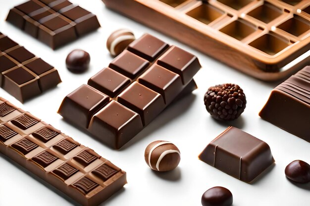 Varios tipos de chocolate