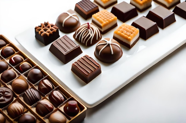 Varios tipos de chocolate