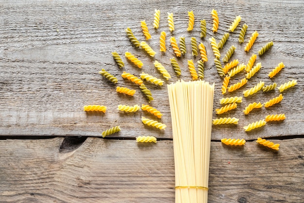 Foto varios tipos de pasta