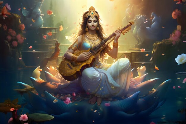 Vasant Panchami la diosa Saraswati