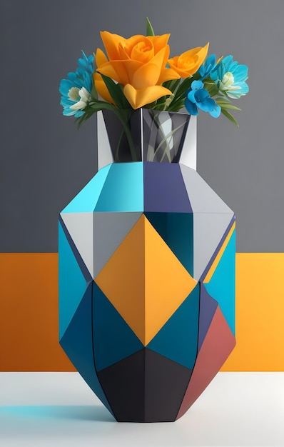 Vase Geometrische Harmonie Entdecken Sie die Harmonie geometrischer Formen und Muster