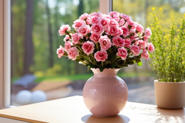 Vase mit einem Blumenstrauß