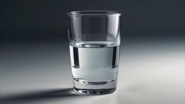 Foto vaso de agua en un fondo gris 3d render 3d ilustración