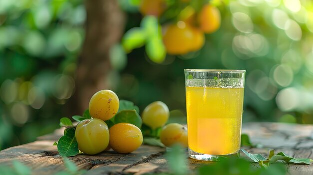 un vaso de cerveza al lado de un ramo de cerezas