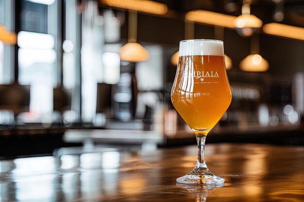 Foto un vaso de cerveza con la palabra lager en él