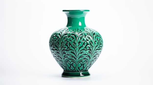 Foto vaso de cerâmica isolado em fundo branco