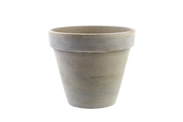 Vaso de cerâmica isolado no fundo branco