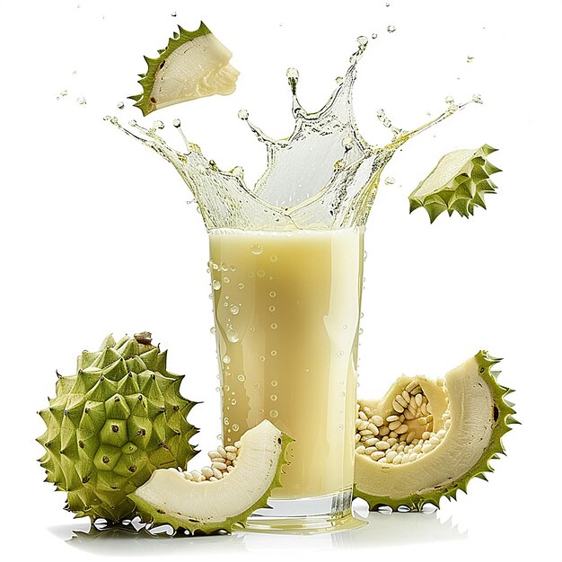 un vaso de jugo con un montón de fruta de kiwi en él