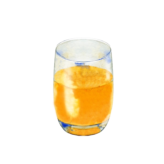 Vaso de jugo de naranja exprimido