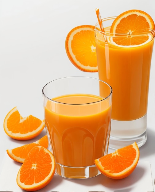 vaso de jugo de naranja fresco