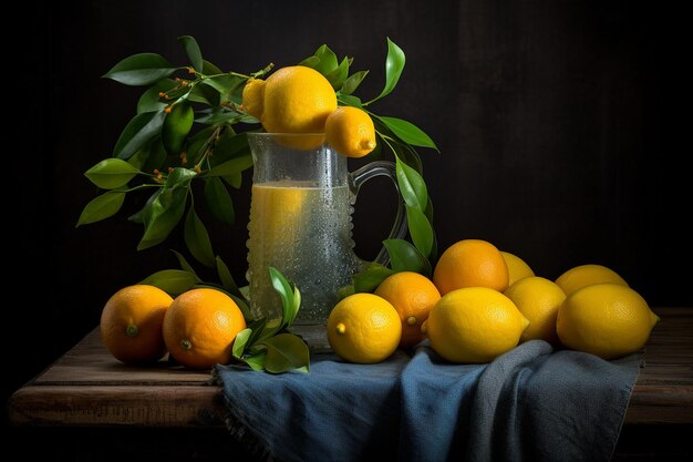 Un vaso de jugo con naranja y pomelo